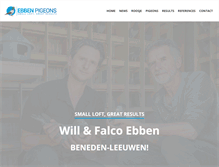 Tablet Screenshot of ebbenpigeons.com